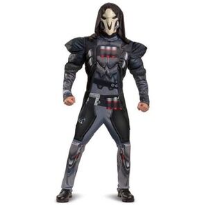 BRAND NEW adult men overwatch reaper cosplay halloween costume size XL 42-46